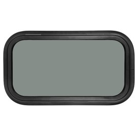 OUTPRIZE Fixed RV Window, 28" W x 16" H Tinted Window Replacement for RV Camper Caravan Motorhome with Trim Ring, Suitable for 7/8" or 1-1/4" and Slightly Thicker Up to 1/16" Walls, DOT Approved
