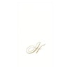 Entertaining with Caspari White Pearl Paper Linen Guest Towels, Monogram