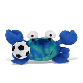 DolliBu Blue Tie-Dye Crab Stuffed Animal with Soccer Ball Plush - Huggable Crab Playtime Toy, Cute Ocean Gift Doll, Super Soft Stuffed Doll Animal Toy for Kids, Adults - 12 Inches