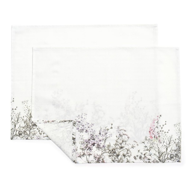 Style Decor Washable Cotton 100% Placemat, Set of 2, Fabric,