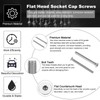 PATIKIL M8 x 85 mm Flat Head Socket Cap Screws,