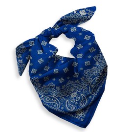 Paquete de regalo, bandana clásica azul marino, paquete de 1, 100% algodón suave, cachemira, 22 x 22 pulgadas, pañuelo azul oscuro, bufanda de cuello con pañuelo de vaquero, regalo de día festivo para hombres, mujeres y todos, Azul marino, Large