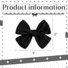 YanJie 2PCS Lace Hair Bow Clips 4’’ Black Alligator Barrettes