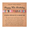 Happy 30th Birthday Beaded Bracelet for Women Adjustable Bead Bracelets