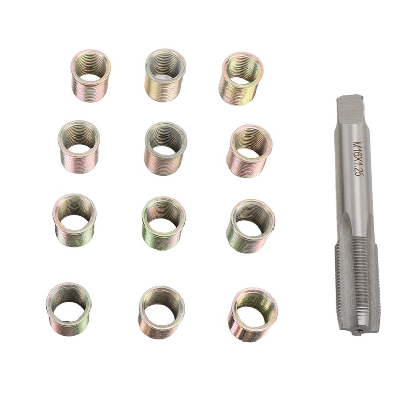 Thread Repair Tools 12Pcs Stainless Steel Inserts with 1Pc Screw