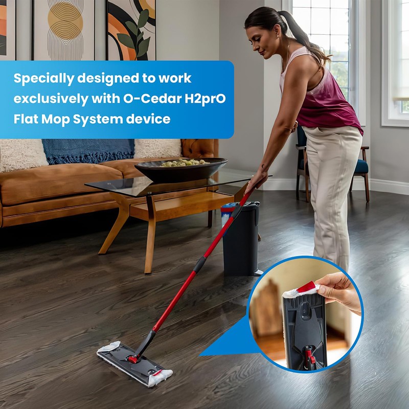 6 Pack Mop Replacement Heads for O-Cedar H2prO Flat Mop