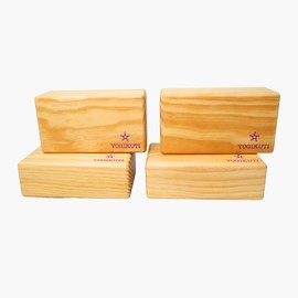 Solid Yoga Block set of 4, Pune Yogikuti Solid Wooden Yoga Block, Yoga accessories, Yoga Prop, Wooden Yoga Block, Iyengar yoga block