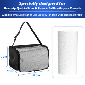 Kitchen Paper Towel Holder for Bounty Paper Towels, Hanging Paper Towel Dispenser with Transparent Cover, Easy to Tear Paper Waterproof Paper Towels Holder for Kitchen Organization and Storage