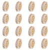 DICOSMETIC Pack of 16 Brass Zirconia Spacer Beads 14 Carat