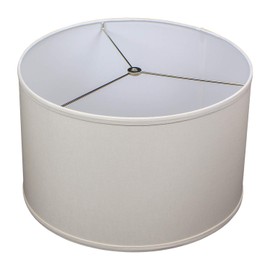 FenchelShades.com 16" Top Diameter x 16" Bottom Diameter 10" Height Lampshade USA Made (Ivory)