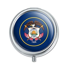 Utah State Flag Pill Case Trinket Gift Box