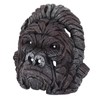 Gorilla Head Sculpture 6.3in Animal Head Figurine Resin Hollow Out