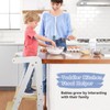 Foldable Toddler Kitchen Tower with Safety Rail, 3-Level Height Adjustable