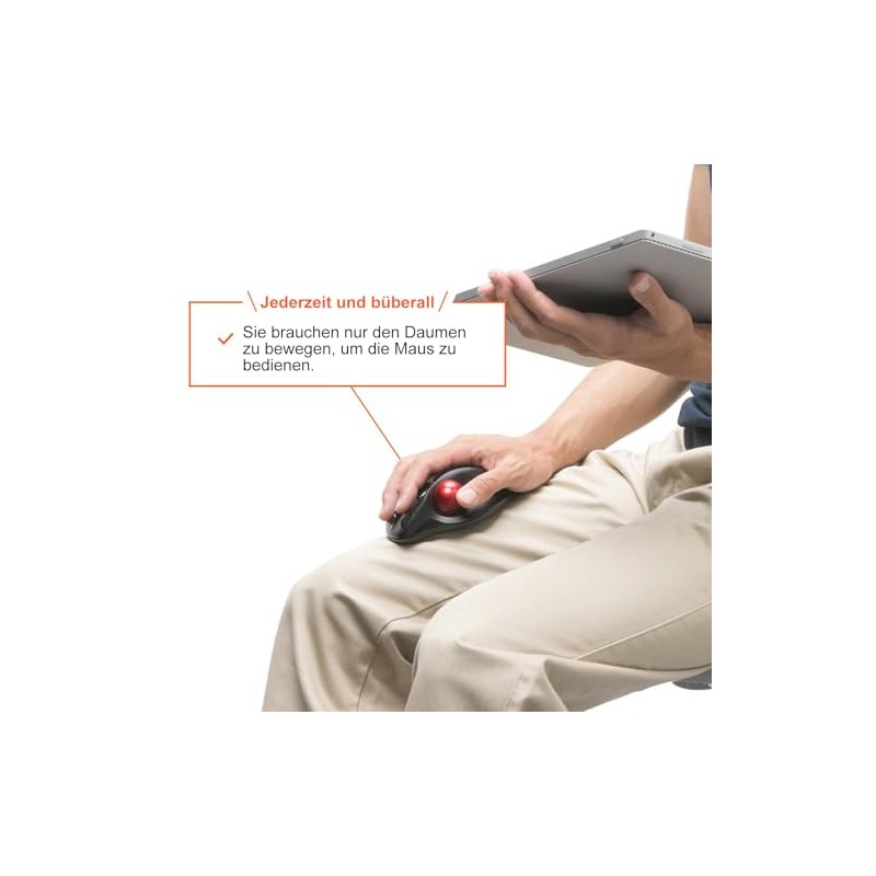 Sanwa Wired Ergonomic Trackball Mouse, Programmable Roller Ball Mice, Tilt