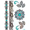 11 Sheets Temporary Gold Silver Turquoise Tattoos Metallic Tattoos Flash