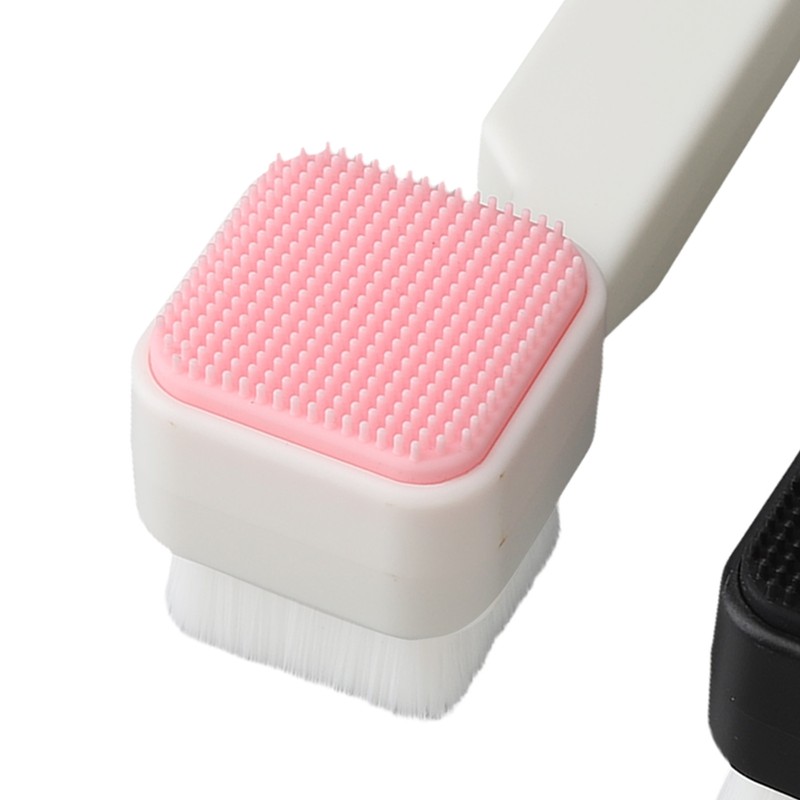 2Pcs Facial Cleansing Brush Effective Soft Black White Square Face
