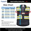 ProtectX 6 Pockets High Visibility Safety Vest for Men Women