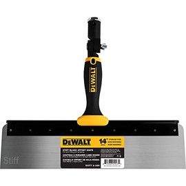 DEWALT 14" Offset Knife, 0.6mm Stainless Steel STIFF Blade | Soft-Grip Handle | DXTT-2-386
