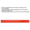 Long Pipe Bird Feeder Red Transparent Outdoor Bird Feeder Tube