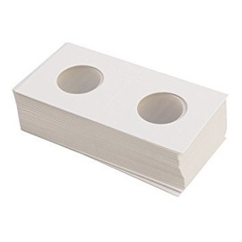 New 100 Pcs Penny Size 2x2 Mylar Cardboard Coin Flips for Storage 1 Cent Holder