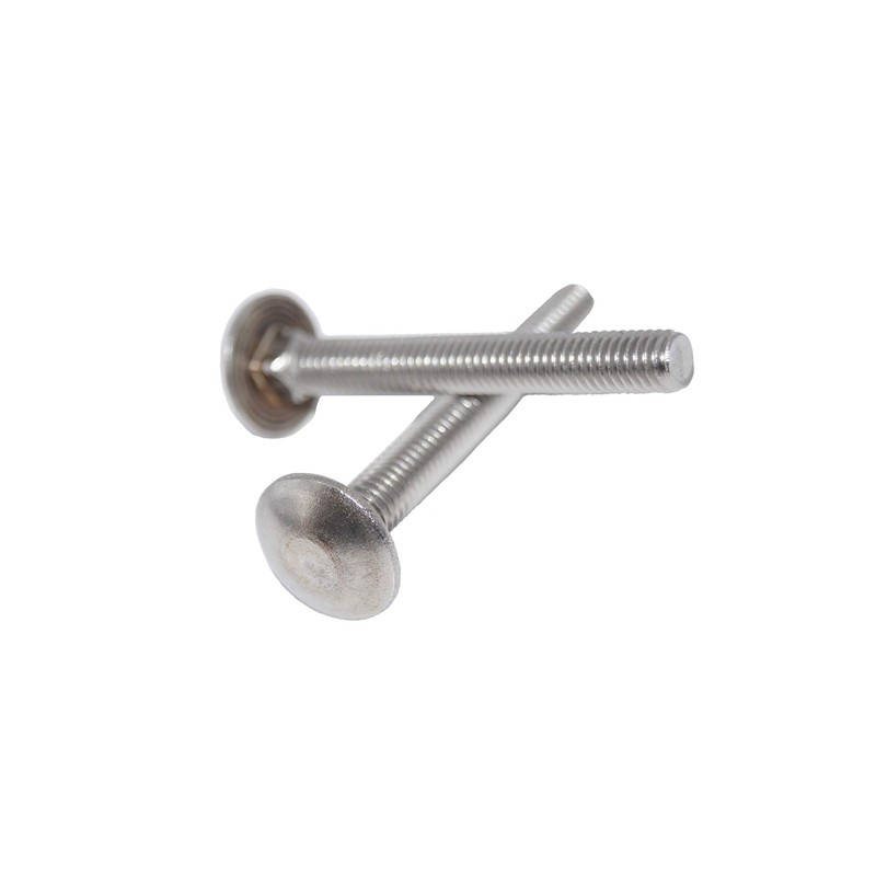 Carriage Bolts M6 x 12 Pack of 4 Round-Head Screws