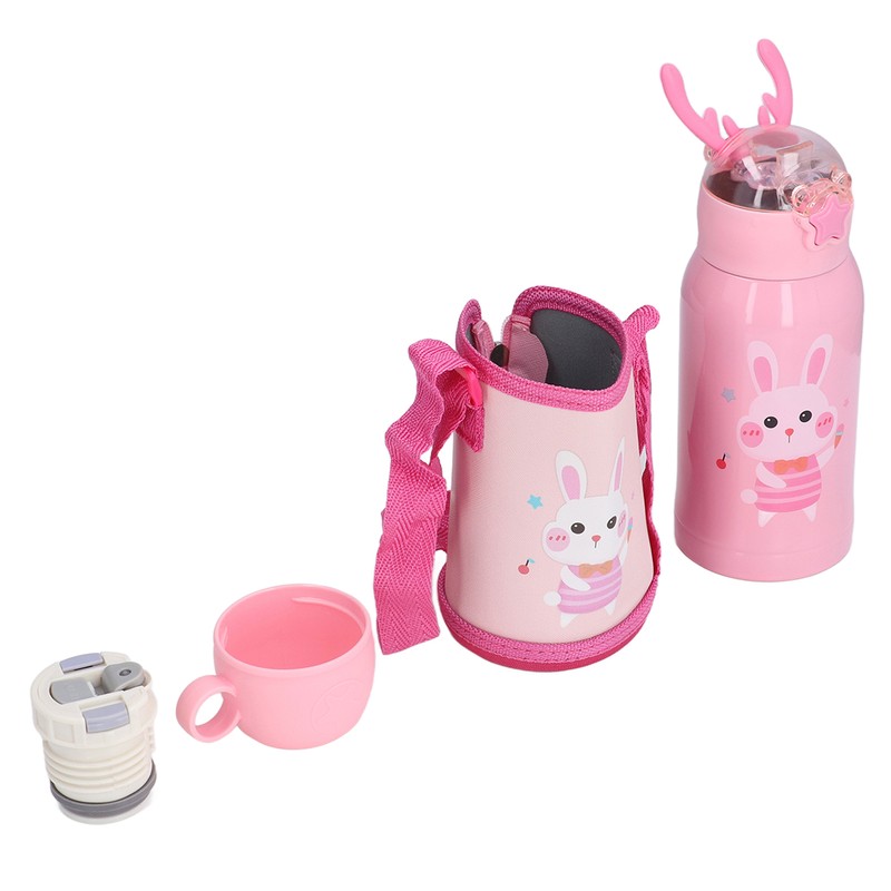 500ml Kids Stainless Steel Straw Thermal Insulation Cup Temperature Display