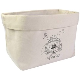 Large 'Just Married Couple Car' Canvas Organiser/Storage Bag (OR00033684)
