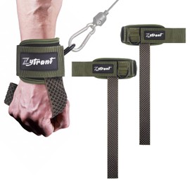 Correas de levantamiento de pesas con anillo en D con puño, soporte de muñeca para hombres, correas de elevación gruesas y cómodas, ajuste seguro, agarre mejorado, correas para levantamiento de pesas