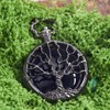 TOWDREU Scrying Mirror,Obsidian Mirror Tree of Life Design Witchcraft Kit