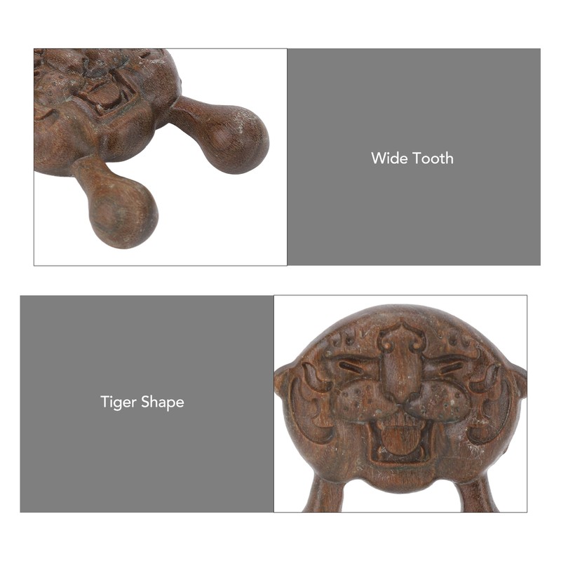 Sandalwood Face Massage Comb Tiger Shape Nose Shaper Protable Wooden