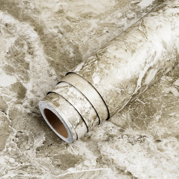 LaCheery Thick Brown Marble Peel and Stick Countertop 160 x