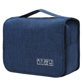 Trawila Large Capacity Travel Hanging Toiletry Bag Cosmetic Bag Makeup Organizers for Men & Women with Sturdy Hook (Navy)