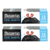 24 Bolsas De Basura Grande Basuritas, 65x77 Cm, Pack 2x12