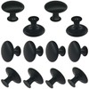 DDHOMIN 12 PCS Round Drawer Knobs Pulls,Cupboard Door Knobs (Black)