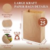 Perfect Stix 57 Lb Kraft Brown Paper Bags- Pack of