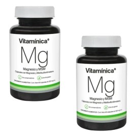 Magnesio Mg Frasco 60 Cápsulas De 326 Mg 2 Pack Vitaminica                                                                                            