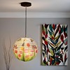 Paper Lampshade Hanging Light Shade 30cm, Oriental Ribbed Japanese Ceiling