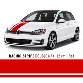 Quattroerre Racing Double Maxi Stripes, Red, 120 mm x 5 mt