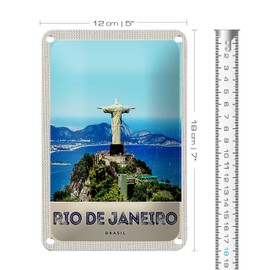 Blechschild | Rio de Janeiro | Brasilien | Dekoration | 12 cm x 18 cm
