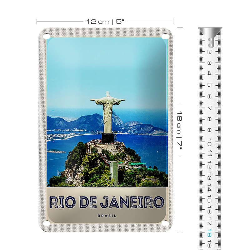 Blechschild | Rio de Janeiro | Brasilien | Dekoration |