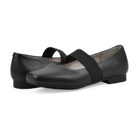CLIFFS BY WHITE MOUNTAIN Women's Besimi Cushioned Mary Jane Flat, Black/Smooth, 7.5 M