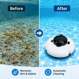 Cordless Robotic Pool Vacuum for Automatic Cleaning – Dual-Motor Smart Cleaner for In-Ground & Above-Ground Pools