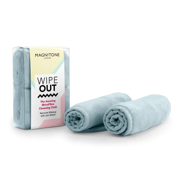 Magnitone London Wipeout the Amazing Microfibre Makeup Remover Cloth - 2 Pack (Grey)