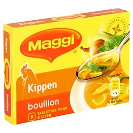 Hühnerbrühe mischen | Maggi | Hühnerbrühe Paket 8 Tabletten | Gesamtgewicht 82 Gramm