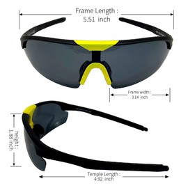 XII WY Polarized Sports Sunglasses Mens Womens for Cycling Baseball Running Fishing Driving