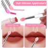 20Pcs Silicone Lip Applicator, Silicone Lip Brushes Set with Caps,