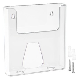 Viymgit A4 Wall Mounted Document Holder, Clear Portrait Magazine File Stand for Brochures, Menus, Leaflets & Literature File Letter Paper Display