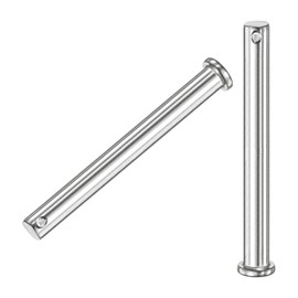 M METERXITY 2-Pack Single Hole Clevis Pins, M10 x 120mm 304 Stainless Steel Flat Head Clevis Pins for Mechanical Linkage/Fixed Parts/Ship Rigging, Link Hinge Pin Reusable