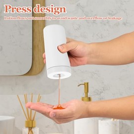 Silicone Dishwashing Soap Dispenser, Dish Soap Squeeze Bottle Silicone Divided Bottle for Kitchen and Bathroom(Color:White)