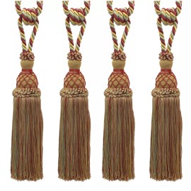 DÉCOPRO Tieback, Style# TBIN1, Color# 3752 - Holiday Red [Set of 4]